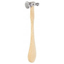Ciselierhammer ganz blank, flache Bahn, Revolverstiel