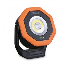 ​​LED-Taschenbaustrahler, gelenkig, schwenkbar, mit doppeltem Lichtbündel, kabellos aufladbar