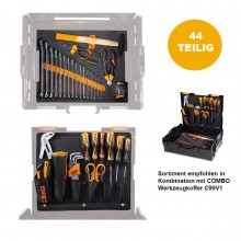 Werkzeugsortiment, 44-teilig, für Werkzeugkoffer COMBO C99V1, im Schaumstoffeinsatz aus EVA