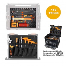 Werkzeugsortiment, 116-teilig, für Werkzeugkoffer COMBO C99V3/2C, im Schaumstoffeinsatz aus EVA