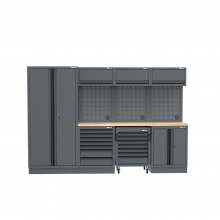 WorkSpace Kombi-Werkstatteinrichtung mit Arbeitsplatte aus Holz