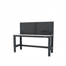 Semloc WorkSpace Lochrückwand mit Steckdose 1,5M