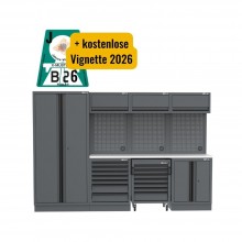 WorkSpace Kombi-Werkstatteinrichtung mit Arbeitsplatte inkl. Edelstahlummantelung