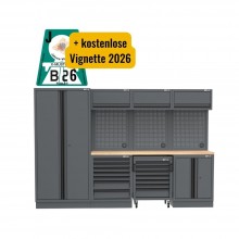 WorkSpace Kombi-Werkstatteinrichtung mit Arbeitsplatte aus Holz