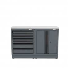 Semloc WorkSpace Kombi-Werkstatteinrichtung mit Edelstahl-ummantelter Arbeitsplatte 1360x495x950 mm